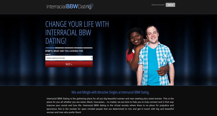 Interracial BBW Dating Review Homepage